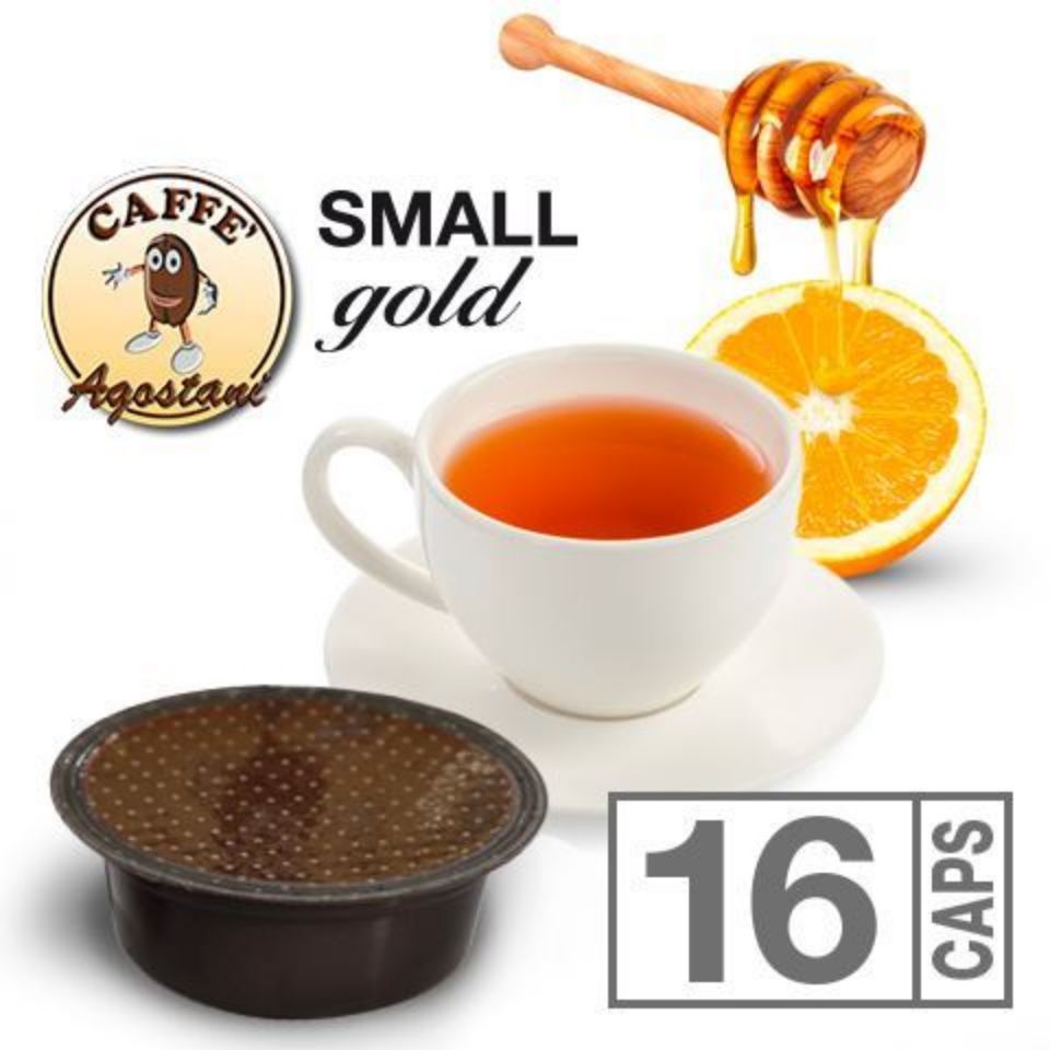 Picture of 16 Agostani Chamomile tea, honey and orange capsules compatible with Lavazza A Modo Mio System