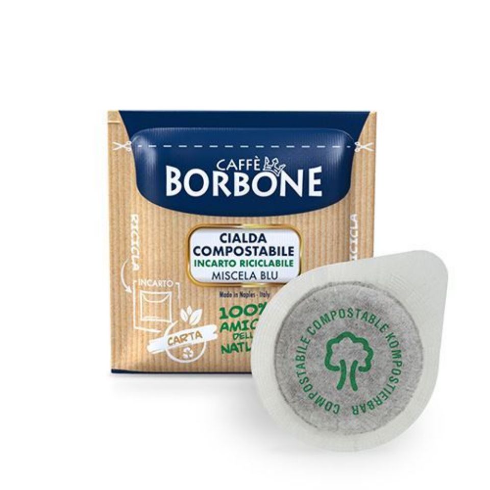 Picture of 150 Cialde filtrocarta 44 mm ESE caffè Borbone miscela BLU