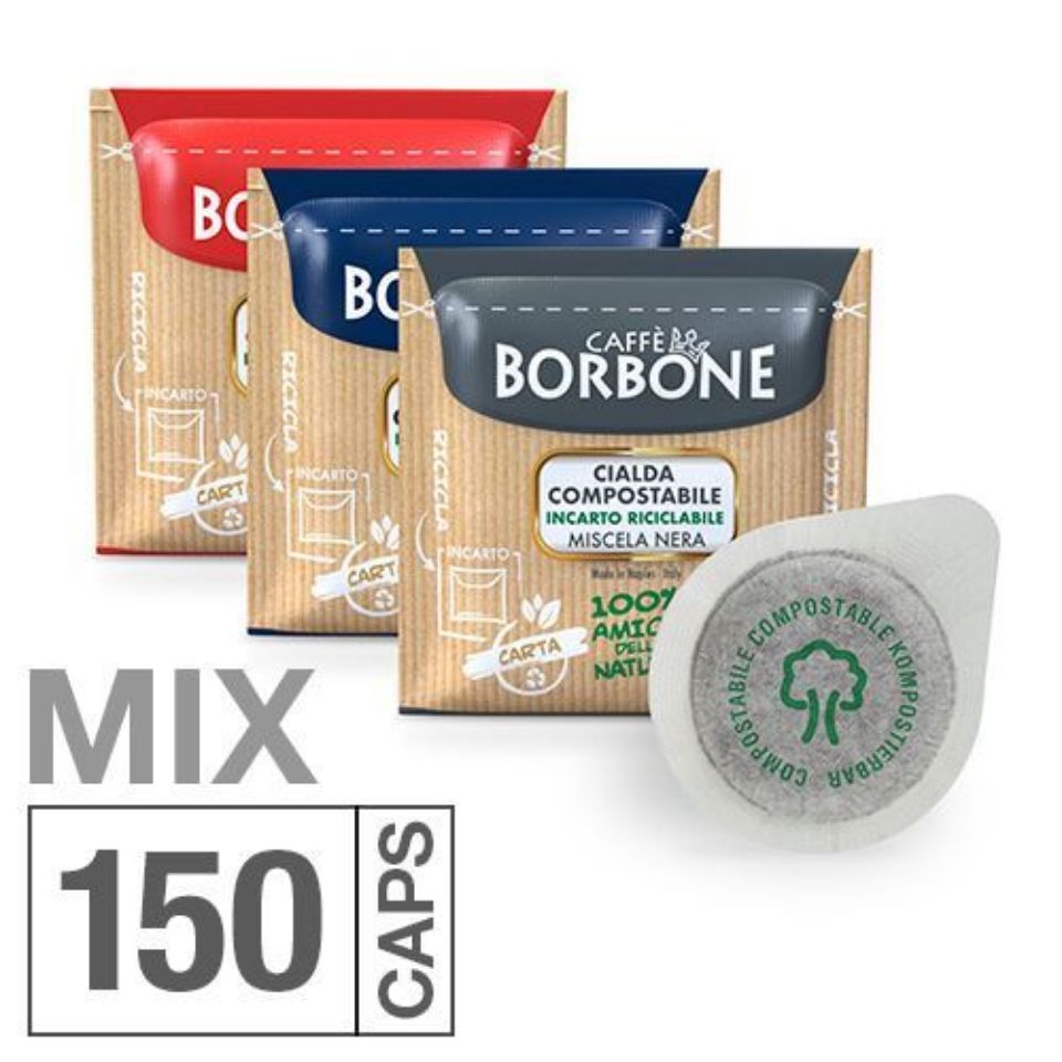 Picture of LAUNCH OFFER: 150 MIXED filter paper pods 44 mm ESE Caffè Borbone with Free Shipping