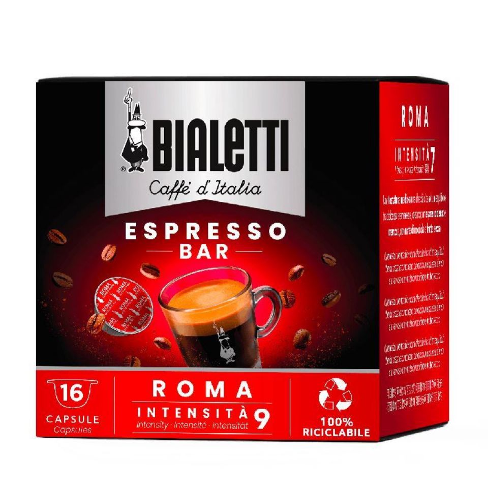 128 aluminum capsules of Bialetti ROMA - I caffè d'Italia