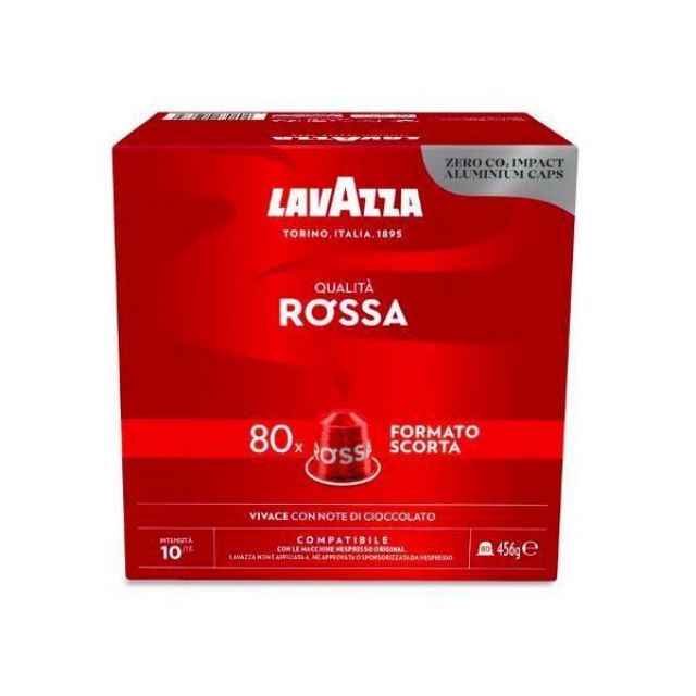 80 Lavazza Aluminum Capsules Red Quality Nespresso Compatible