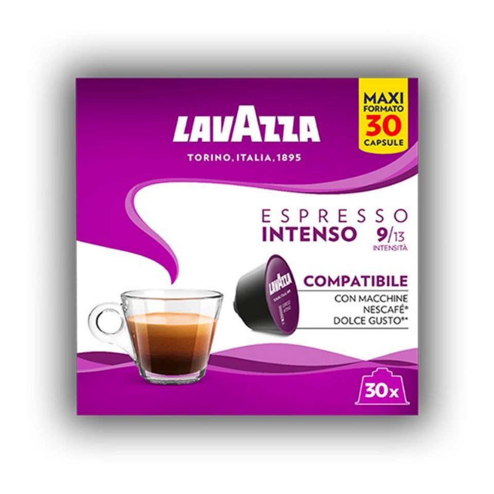 Picture of 30 Capsules Espresso INTENSO Lavazza coffee compatible with Nescafé Dolce Gusto