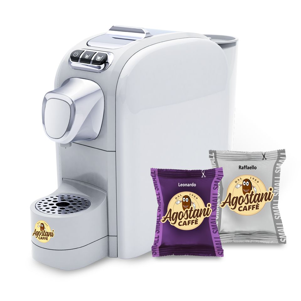 Picture of Special Offer: Agostani Small Cup White coffe machine + 200 Caffè Agostani Small Line capsules