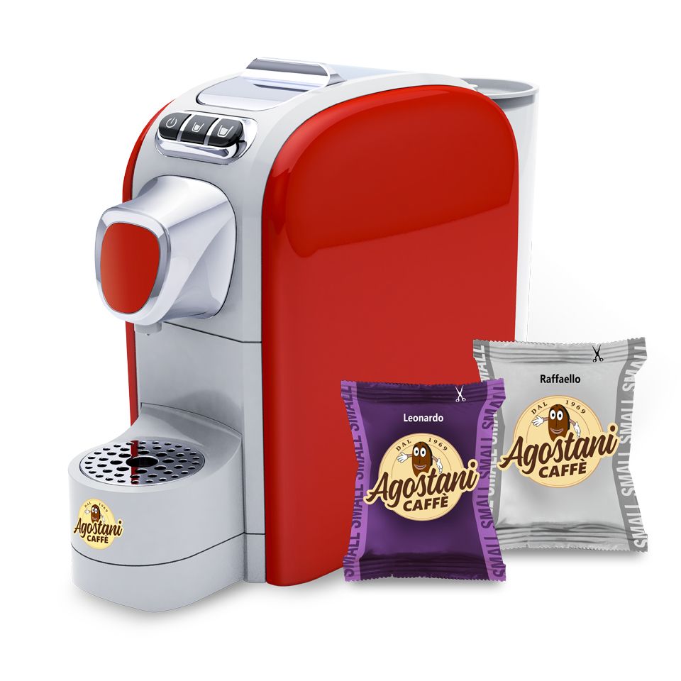 Picture of Offer: Agostani Small Cup Red coffee machine + 200 Caffè Agostani Small Line capsules
