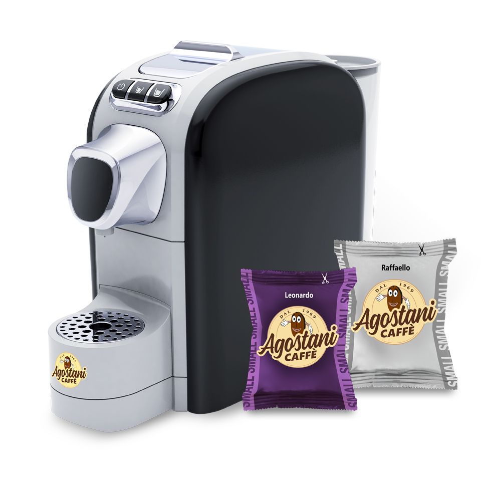 Special Offer: Agostani Small Cup Black coffe machine + 200 Caffè Agostani  Small Line capsules