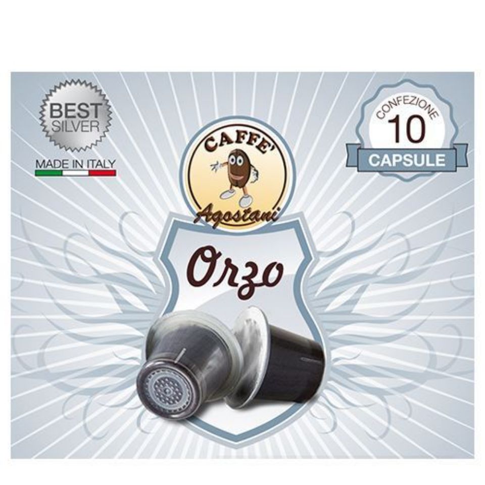 Picture of 10 caps of Agostani Best Silver Barley compatible with Nespresso system
