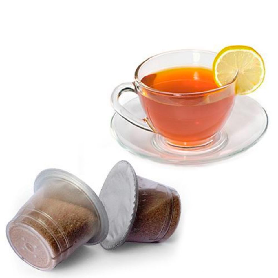 Picture of 10 caps of Agostani Best Silver Lemon Tea compatible with Nespresso system