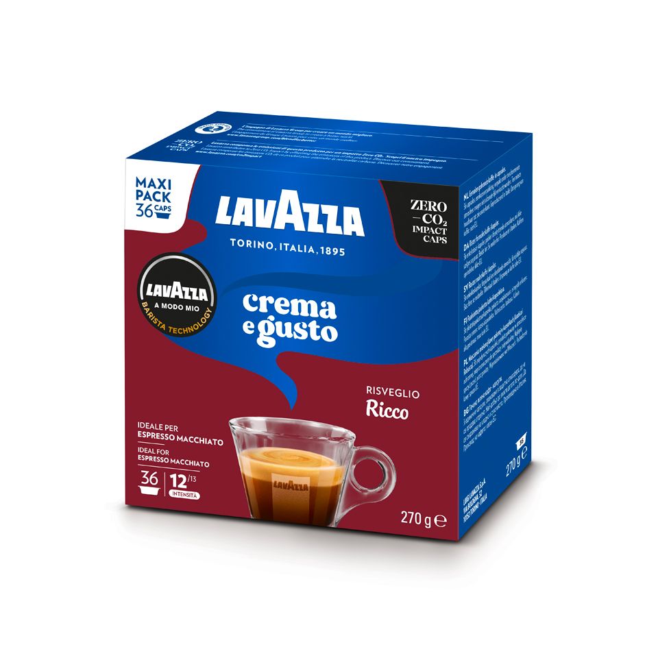 Picture of 180 coffee capsules of Lavazza Crema e Gusto RICCO A Modo Mio line