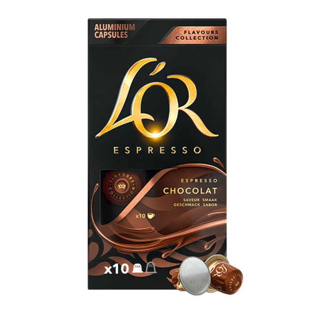 Nespresso compatible L'OR Espresso Chocolate aluminum capsules