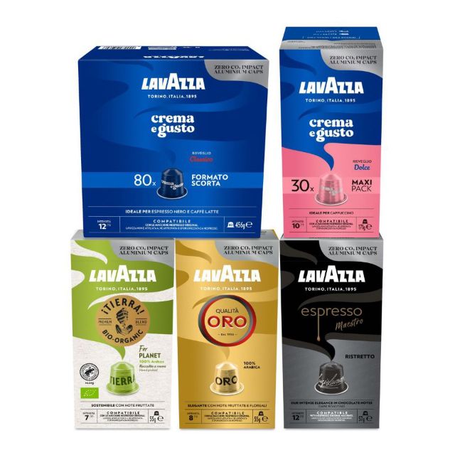 Lavazza Coffee Capsules and Pods Compatible Nespresso Machines