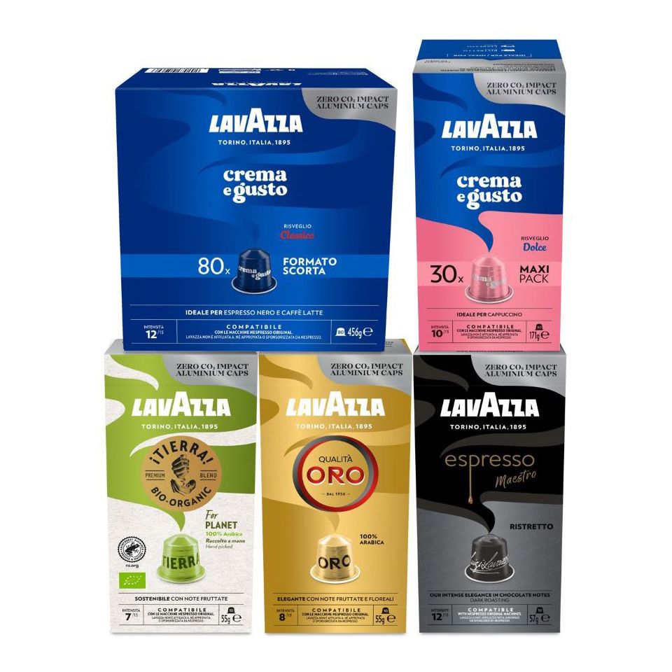 Offer: 140 Nespresso Compatible Lavazza Coffee Mixed aluminum capsules