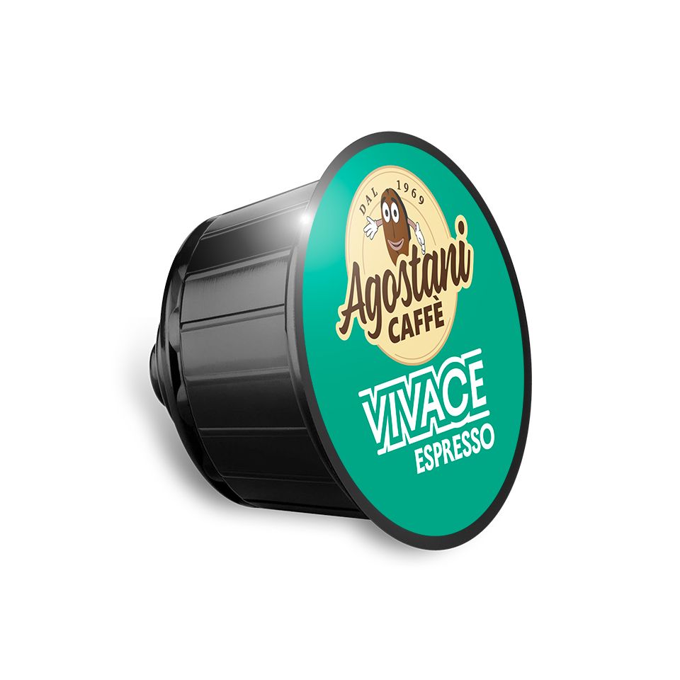 Picture of 120 Agostani BIG Espresso Vivace coffee capsules compatible with Nescafé Dolce Gusto