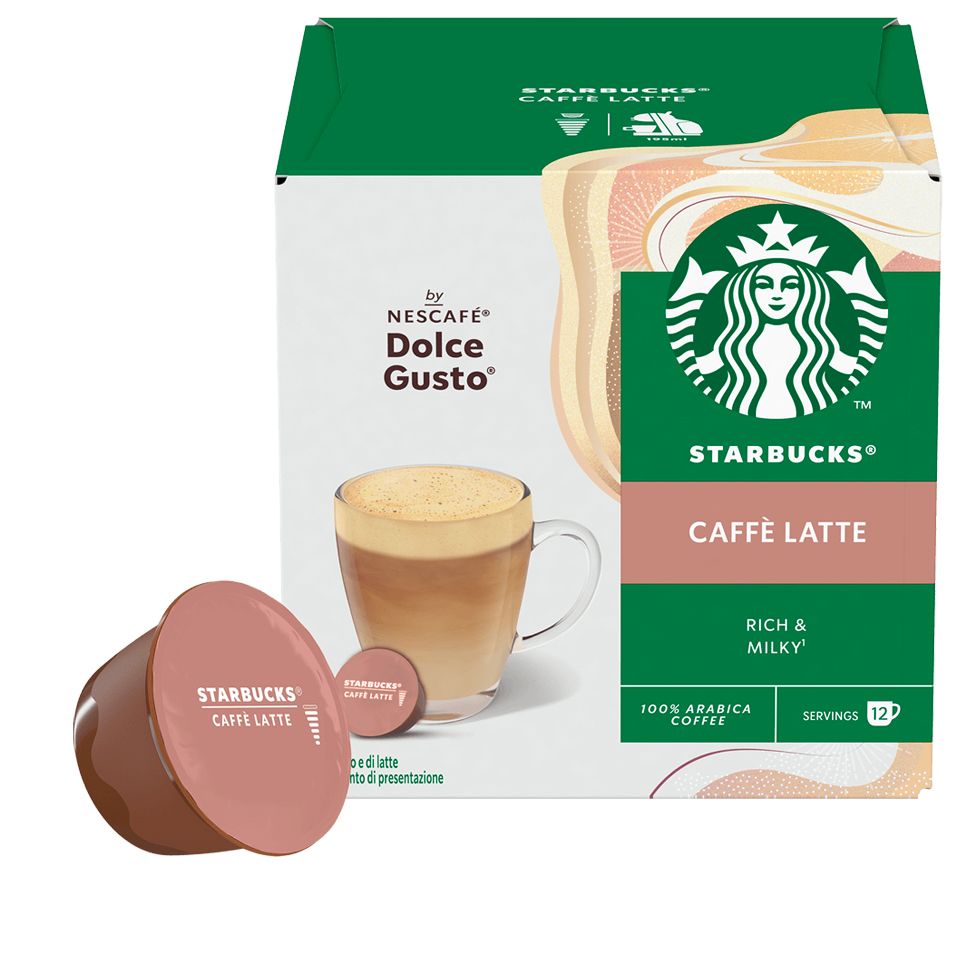 Picture of 12 capsules STARBUCKS<sup>&reg; </sup> Caffè Latte by Nescafé<sup>&reg; </sup> Dolce Gusto<sup>&reg; </sup>