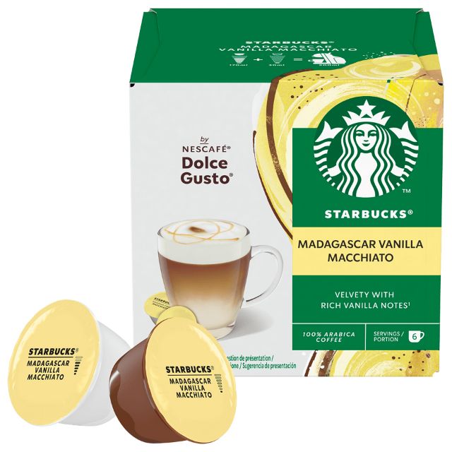 Show details for 108 STARBUCKS Vanilla Macchiato caps by Nescafé Dolce Gusto 108 STARBUCKS Vanilla Macchiato caps by Nescafé Dolce Gusto