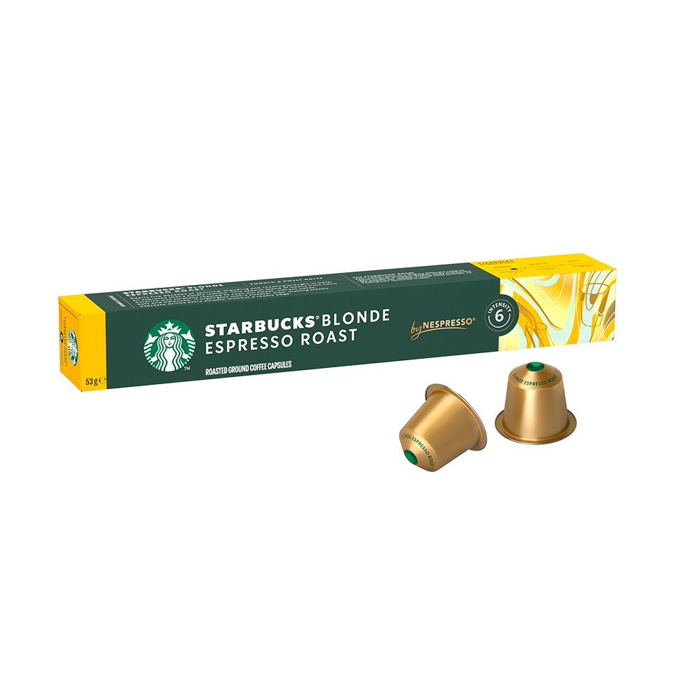 Picture of 10 STARBUCKS<sup>&reg;</sup> Blonde Espresso Roast capsules by Nespresso<sup>&reg;</sup>, for espresso coffee