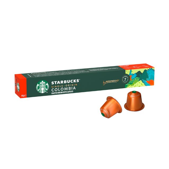 Show details for 10 STARBUCKS Single-Origin Colombia capsules by Nespresso  for espresso coffee 10 STARBUCKS Single-Origin Colombia capsules by Nespresso  for espresso coffee