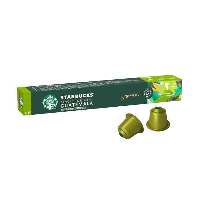 Show details for 10 capsules STARBUCKS Single-Origin Guatemala by Nespresso, for espresso coffee 10 capsules STARBUCKS Single-Origin Guatemala by Nespresso, for espresso coffee