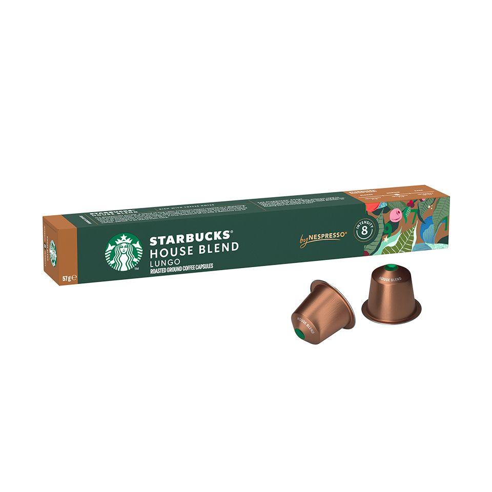 Picture of 10 STARBUCKS House Blend capsules by Nespresso, for long coffee