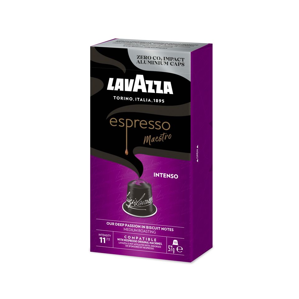 Picture of 100 aluminum caps of Lavazza compatible with Nespresso - Espresso Maestro Intenso