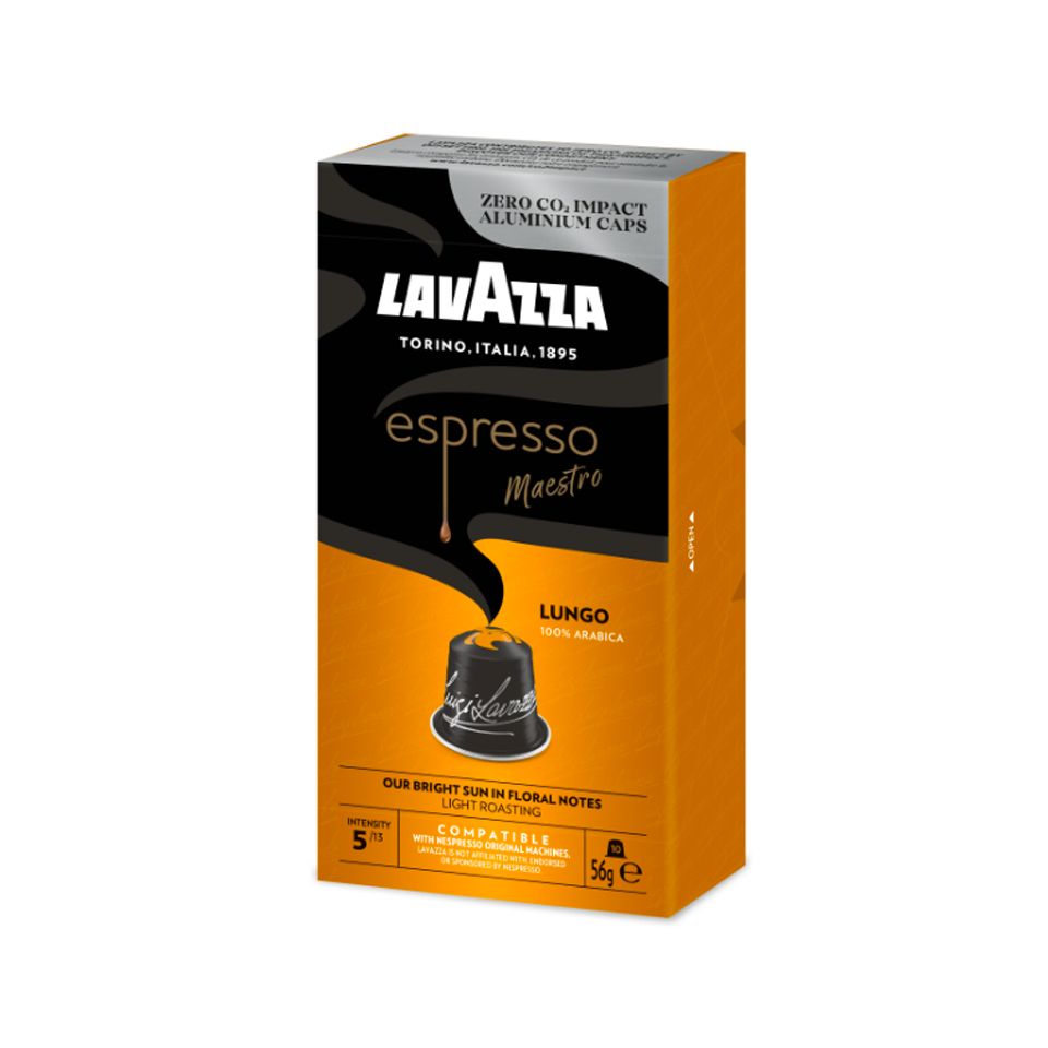 Picture of 100 aluminum caps of Lavazza compatible with Nespresso - Espresso Maestro Lungo