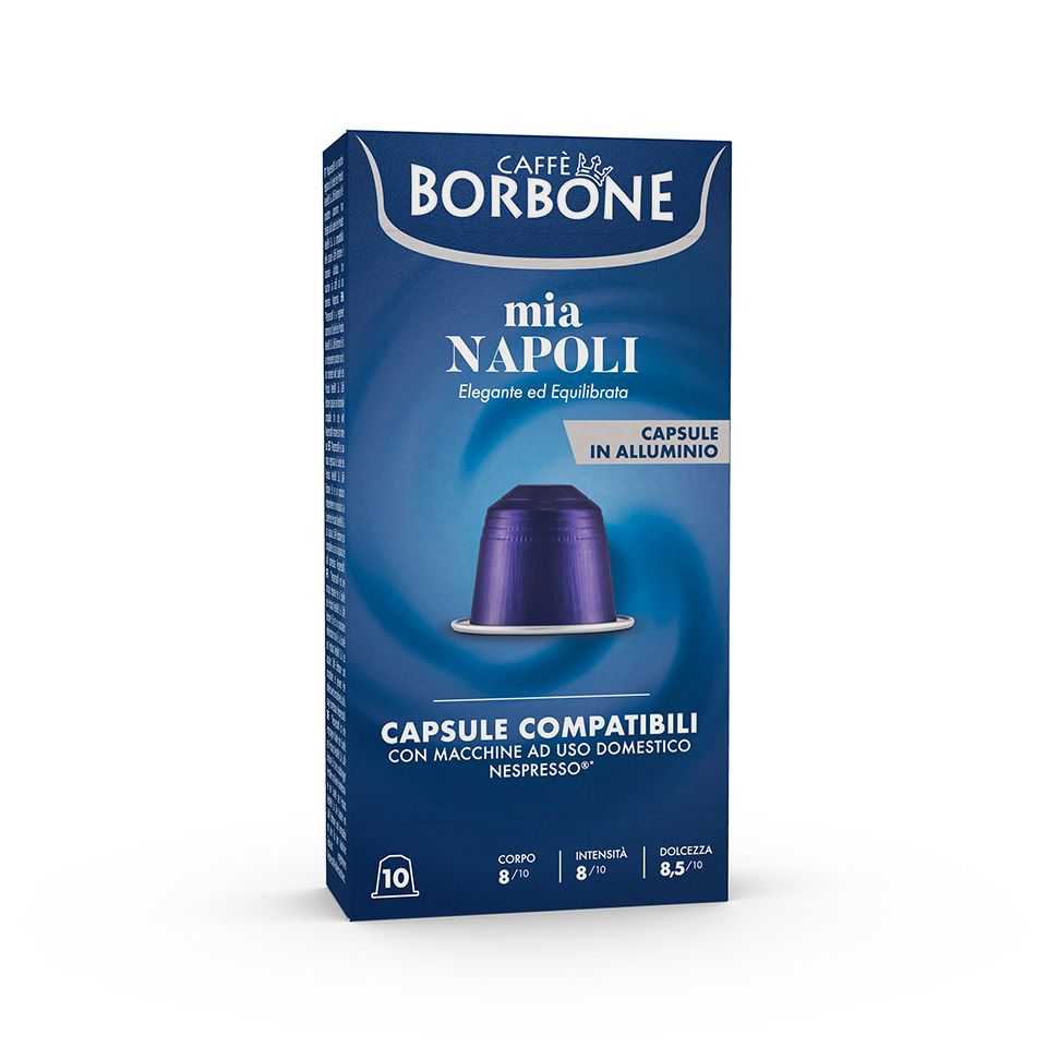Picture of 100 Aluminum capsules Caffè Borbone MIA NAPOLI blend compatible Nespresso