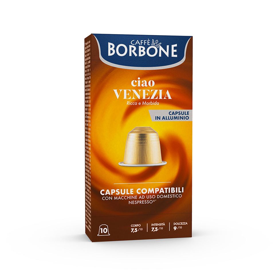 Picture of 100 Aluminum capsules Caffè Borbone CIAO VENEZIA blend compatible Nespresso