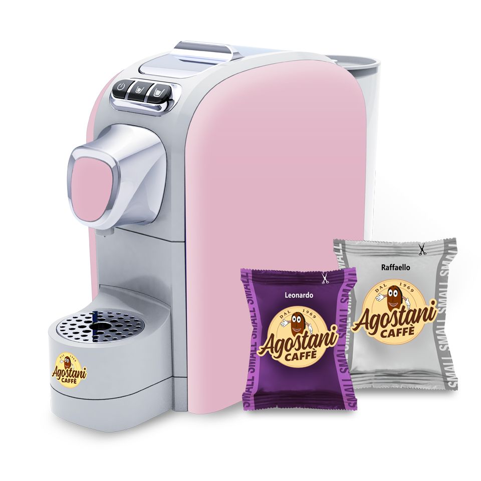 Picture of Special Offer: Agostani Small Cup Pink coffe machine + 200 Caffè Agostani Small Line capsules