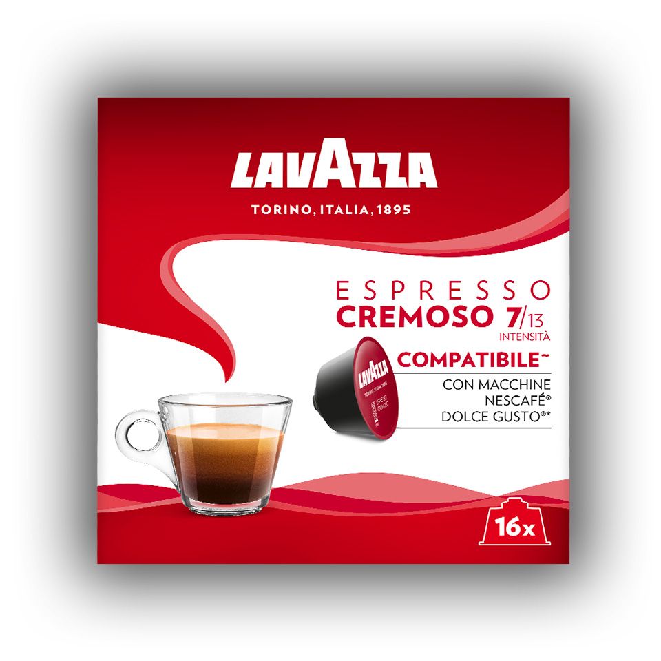 30 Lavazza Espresso Cremoso coffee capsules compatible with Nescafe Dolce Gusto