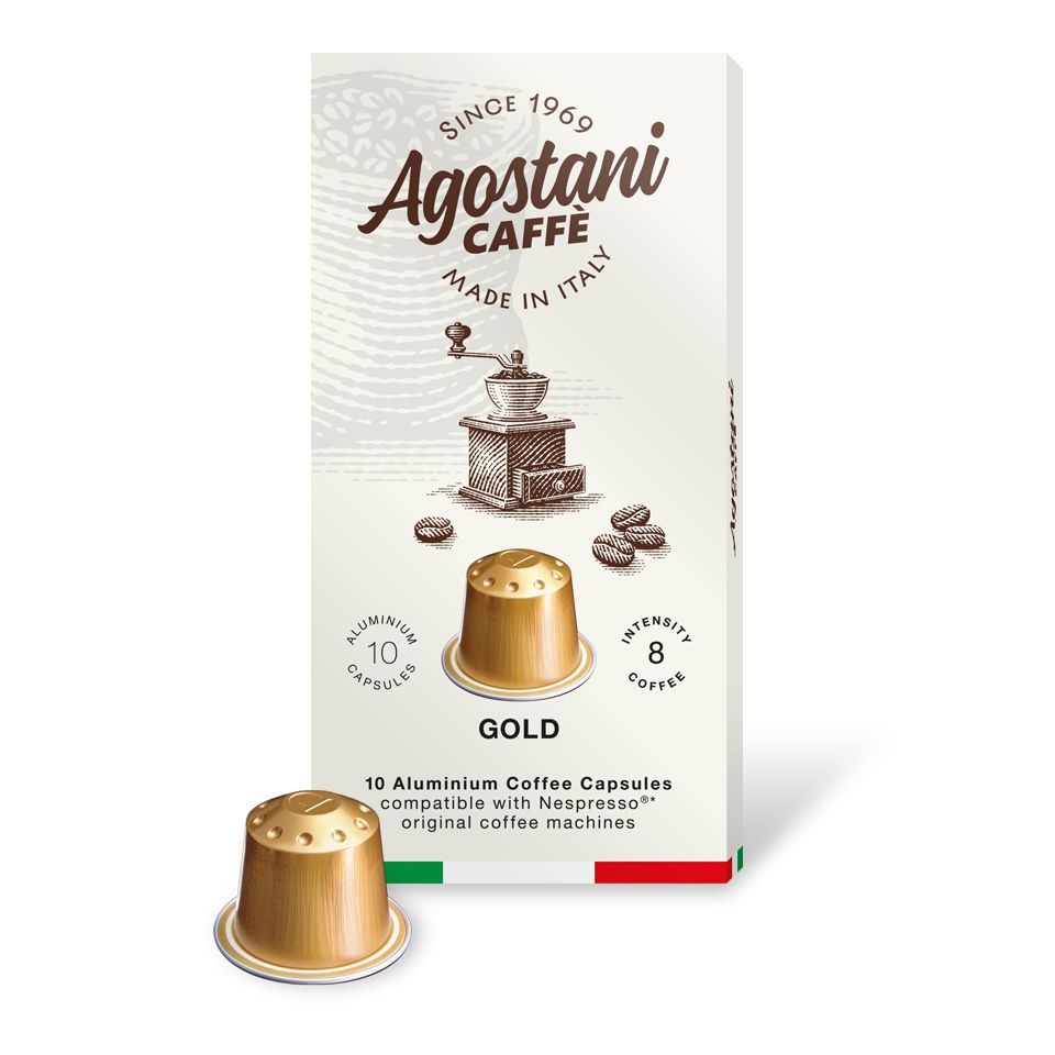 Picture of Caffè Agostani Best GOLD aluminum capsules compatible with Nespresso