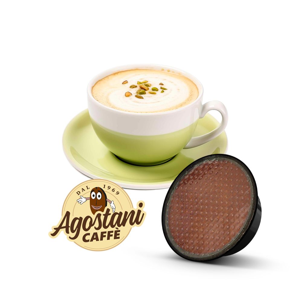 Picture of 16 capsule Agostani Small Cappuccino al Pistacchio compatibili Lavazza a Modo Mio