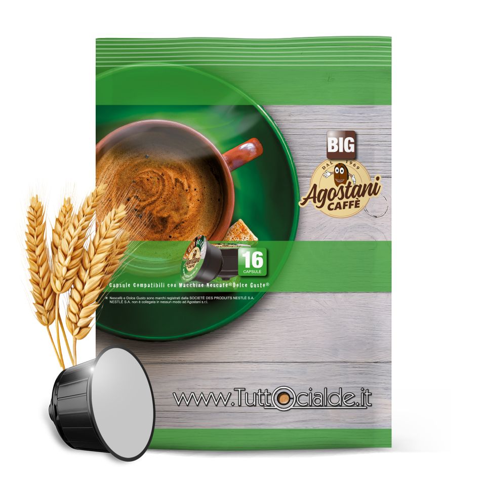 Picture of 16 Agostani Big Barley capsules compatible with Nescafé Dolce Gusto system