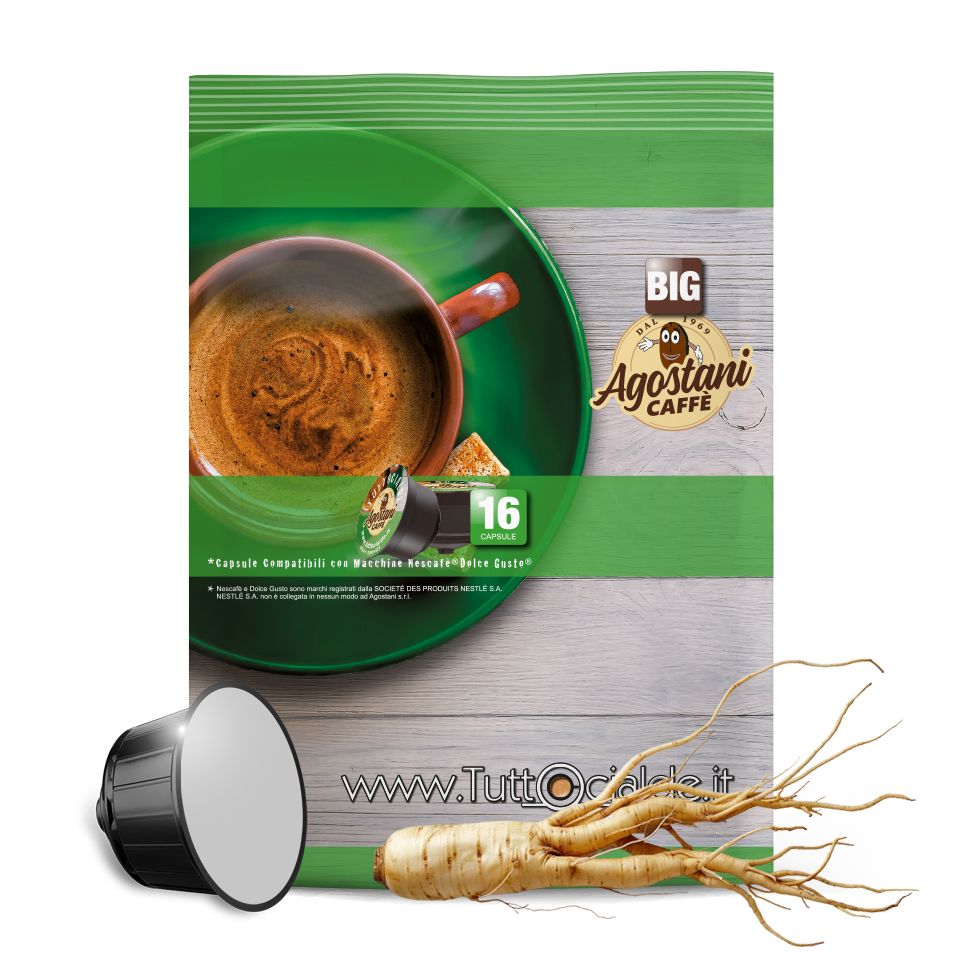 Picture of 16  Agostani Big Ginsegn Capsules compatible with Nescafé Dolce Gusto System