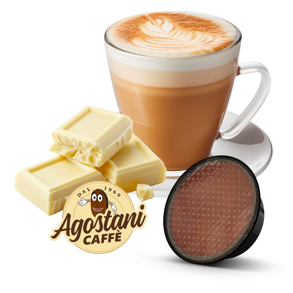 Picture of 16 capsule Agostani Small Cioccolata Bianca compatibili Lavazza a Modo Mio Picture of 16 capsule Agostani Small Cioccolata Bianca compatibili Lavazza a Modo Mio