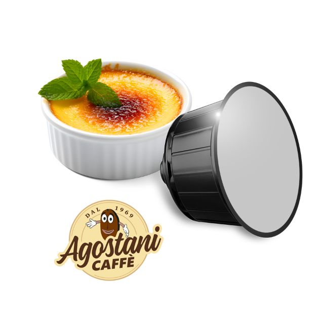 16 Agostani Big Creme Brulee Capsules Compatible with Nescafé Dolce Gusto