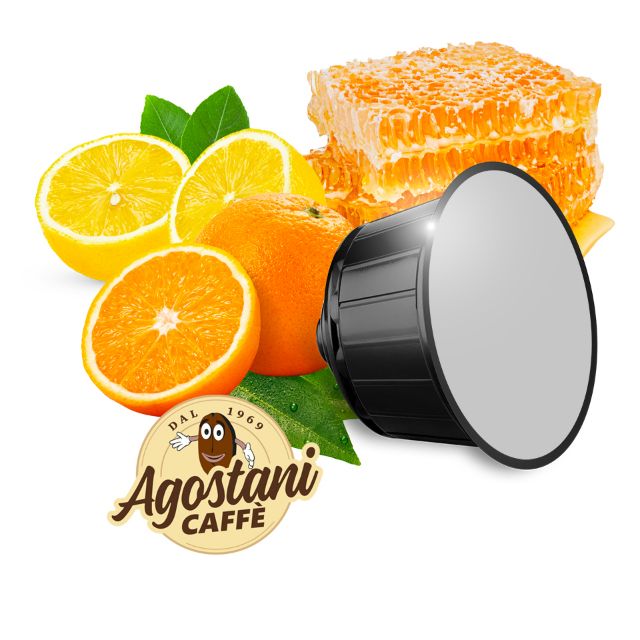 16 Capsules Ginseng Agostani Big Honey Lemon compatible with Nescafé Dolce Gusto