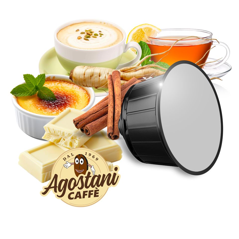 Picture of 16 Agostani BIG GOLD Ginseng Capsules compatible with Nescafé Dolce Gusto system