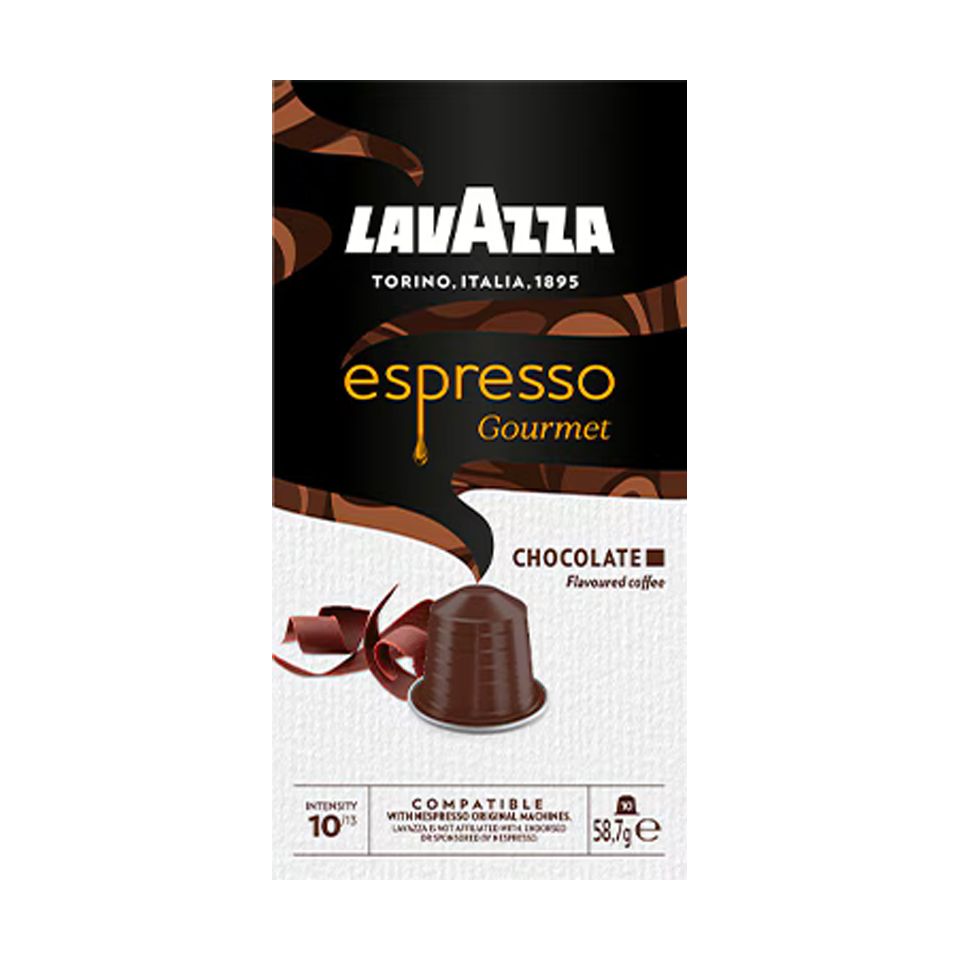 Picture of 10 aluminium coffee capsules Lavazza Espresso Gourmet CHOCOLATE Nespresso compatible