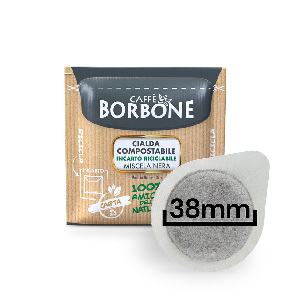 Picture of 100 Cialde caffè Borbone miscela NERA filtrocarta  38 mm 