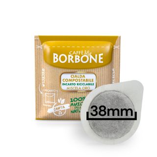 100 Cialde caffè Borbone miscela ORO filtrocarta  38 mm 
