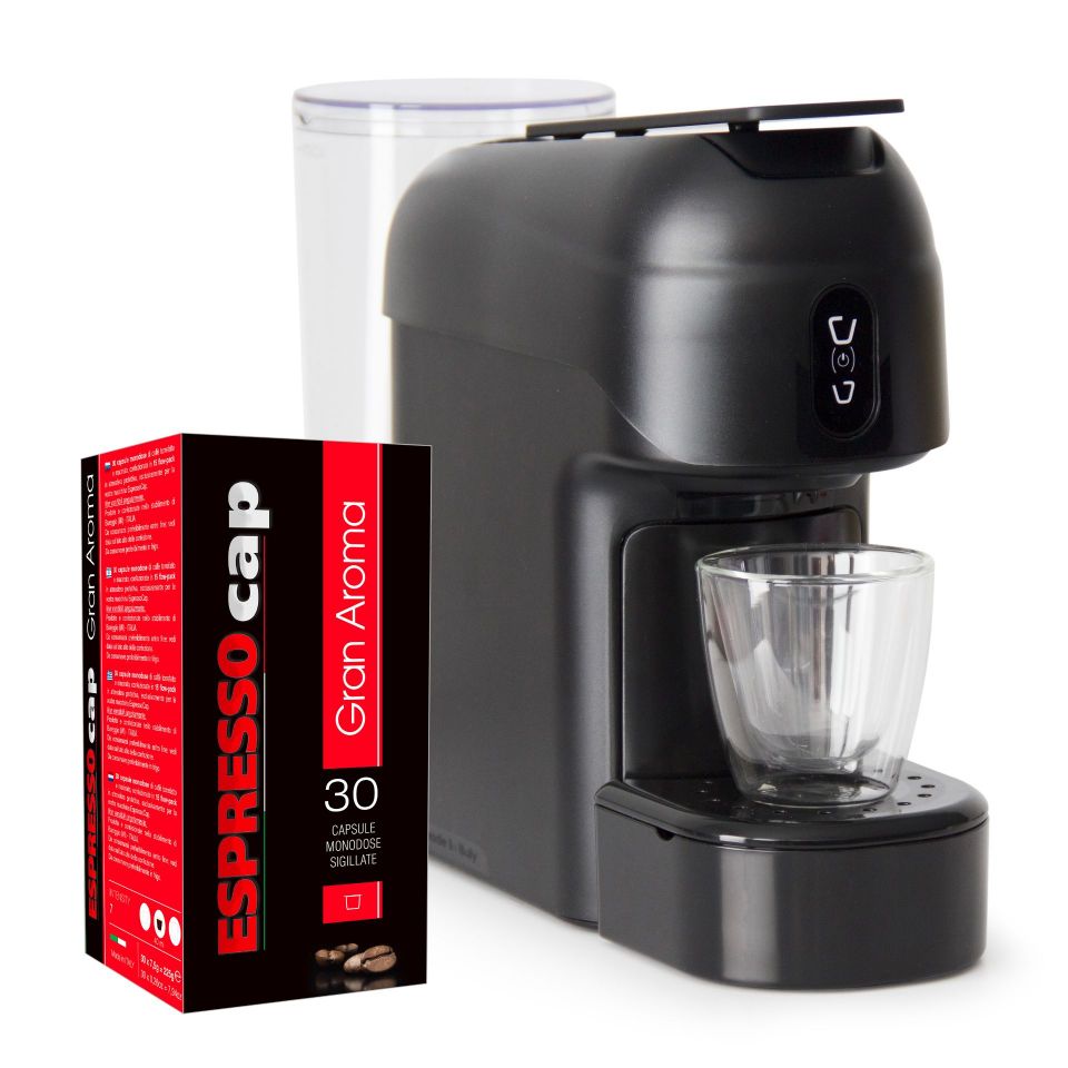 Picture of Macchina Caffè Alba Nera (per sistema a cialde Espresso Cap) + 120 capsule Gran Aroma