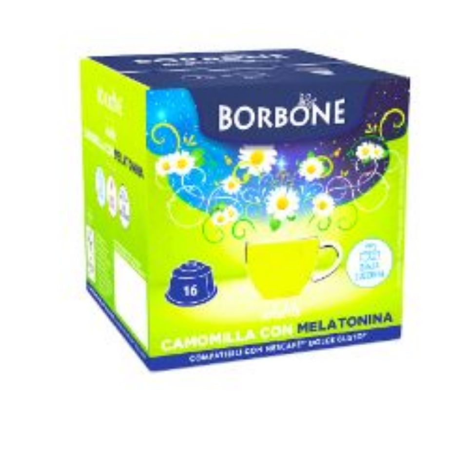 Picture of 16 Borbone Capsules Compatible with Nescafè Dolce Gusto machines, BASED ON CHAMOMILE EXTRACT POWDER WITH MELATONIN