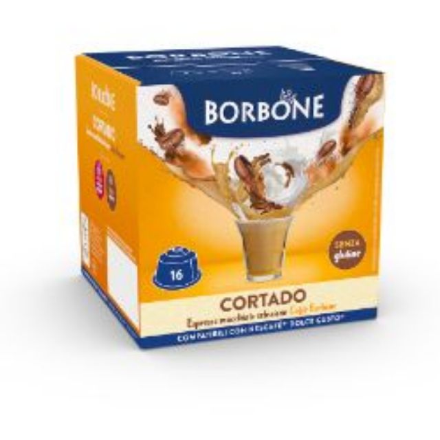 16 Borbone Capsules Compatible with Nescafè Dolce Gusto machines CORTADO