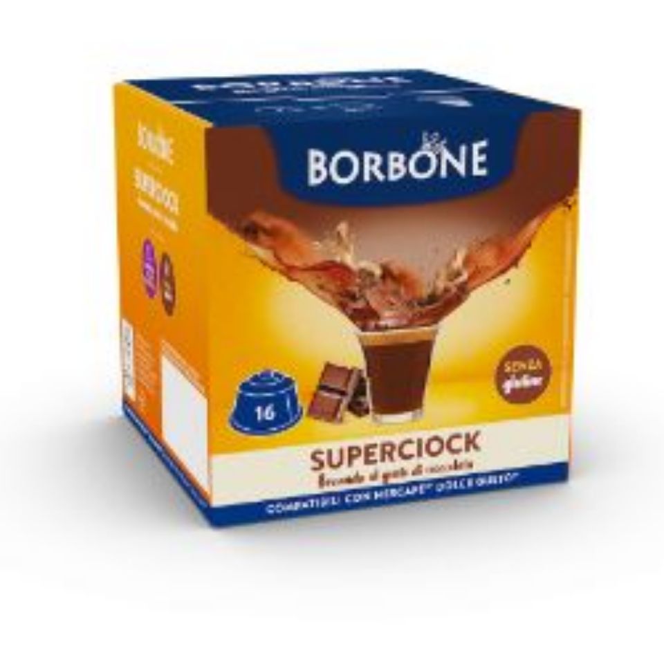 Picture of 16 Borbone Capsules Compatible with Nescafè Dolce Gusto Machines, SUPERCIOK, CHOCOLATE FLAVOR