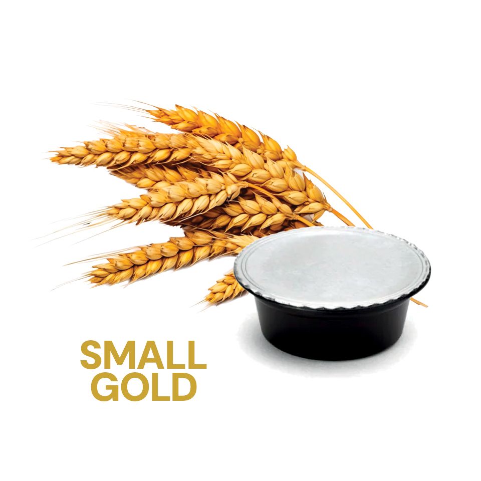 Picture of 16 SMALL GOLD Agostani Barley capsules compatible with Lavazza a Modo Mio