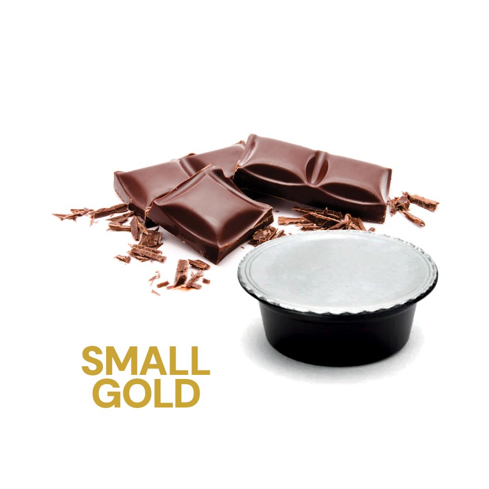 Picture of 16 Agostani SMALL GOLD Chocolate capsules compatible with Lavazza a Modo Mio
