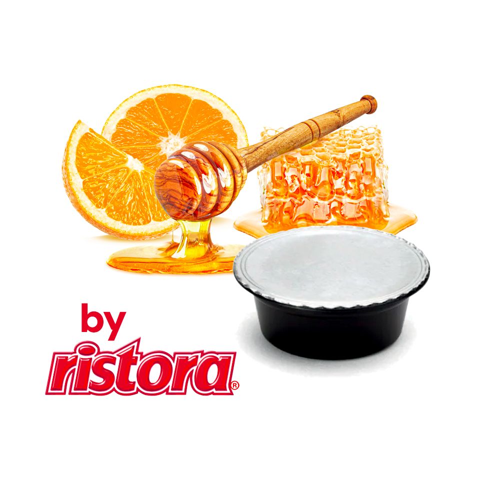 Picture of 16 Agostani Chamomile tea, honey and orange capsules compatible with Lavazza A Modo Mio System