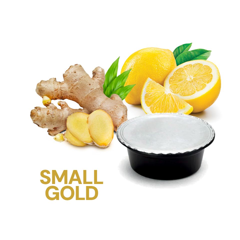 Picture of 16 Agostani Lemon ginger tea capsules compatible with Lavazza A Modo Mio System