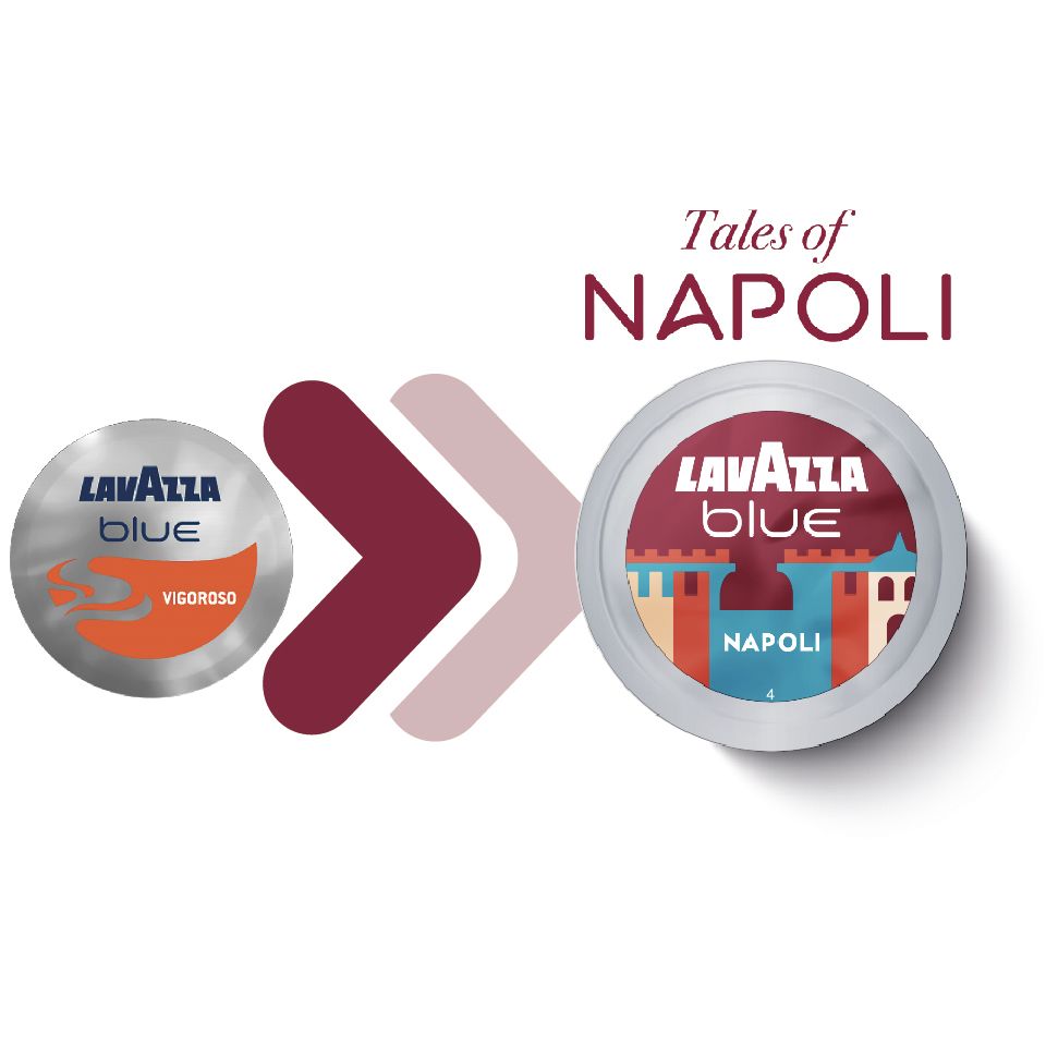 Picture of 100 coffee capsules of Lavazza BLUE Vigoroso