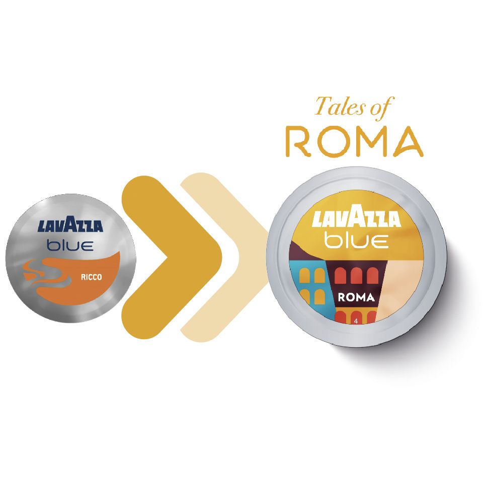 Picture of 100 coffee capsules of Lavazza BLUE Ricco