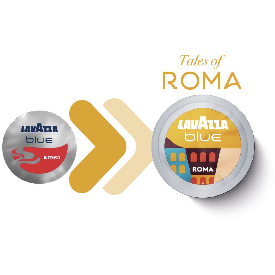 Picture of 100 coffee capsules of Lavazza BLUE Espresso Intenso